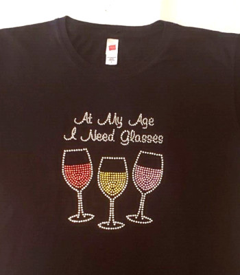 Funny 'My Doctor Says I Need Glasses' T-Shirt - Women's Casual Short Sleeve Top, Wine Lover Gift Idea