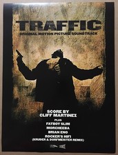 TRAFFIC Soundtrack PROMO POSTER pf 2001 CD 18x24 BRIAN ENO Morcheeba FATBOY SLIM