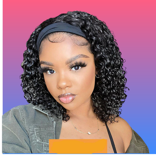 HEADBAND WIG HUMAN HAIR CURLY NO GLUE FULL MACHINE MADE BRAZILIAN REMY