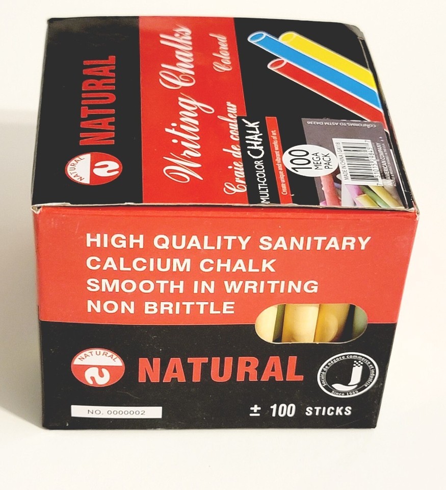 SONECI MEGA 100 PCS Natural MultiColored Pastel Blackboard Chalk Non