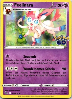 Feelinara Holo Rare Pokemon GO 035/078 NM Deutsch Pokemon Karte