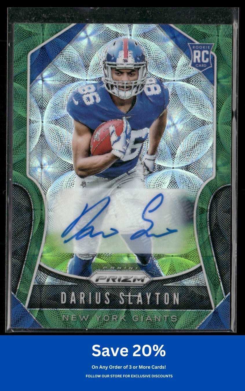 Darius Slayton Rookie 2019 Panini Prizm #356 Green Scope #/75 Giants F71