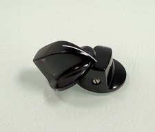 Vintage 2pc Daka Ware Black Pointed Type Bakelite Control Knobs 1/4  Socket, USA