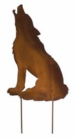 Edelrost Gartenstecker Wolf Rost Gartendeko Metall Gartendekoration Eisendeko