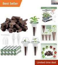 125 Piece Hydroponic Pods Kit: Grow Anything with 50 Grow Sponges, 12 Baskets... 0.36 per gallon