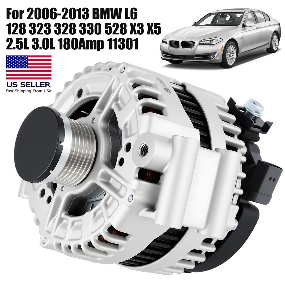 180A Auto Alternator 0-121-715-112 6-Groove Fit BMW X3 3.0si 2007-2008 Foto 2 de 4