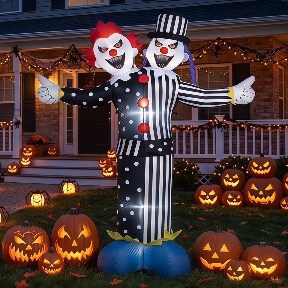 8FT Halloween Inflatables Outdoor Giant Grim Reaper Blow Up Yard Decor ...