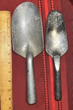 Vintage PAIR Cast Aluminum Garden Tools Trowel Hand Shovel Mid Century Modern