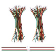 20 Pairs 1.25mm 4PIN Micro Male Female Connector Plug with 28 AWG 100mm Wire