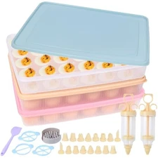 3 Pcs Deviled Egg Containers with Lid,72pcs Plastic Deviled Egg Tray C