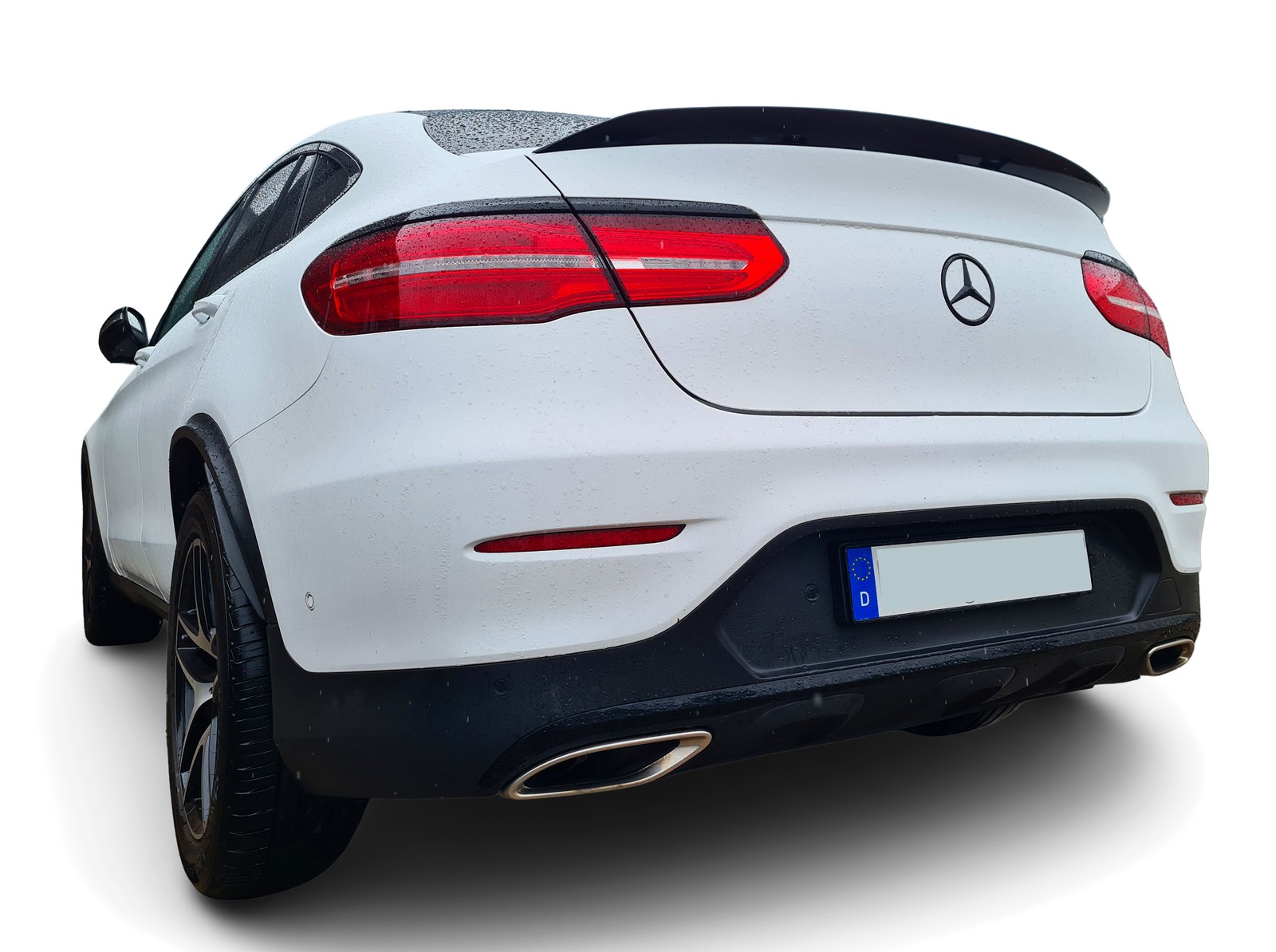 New Rear Spoiler For Mercedes-Benz C253 GLC Coupe, Rear Wing, Obsidian Black
