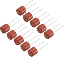 Uxcell 10Pcs DIP Mounted Miniature Cylinder Slow Blow Micro Fuse T2A 2A 250V Red