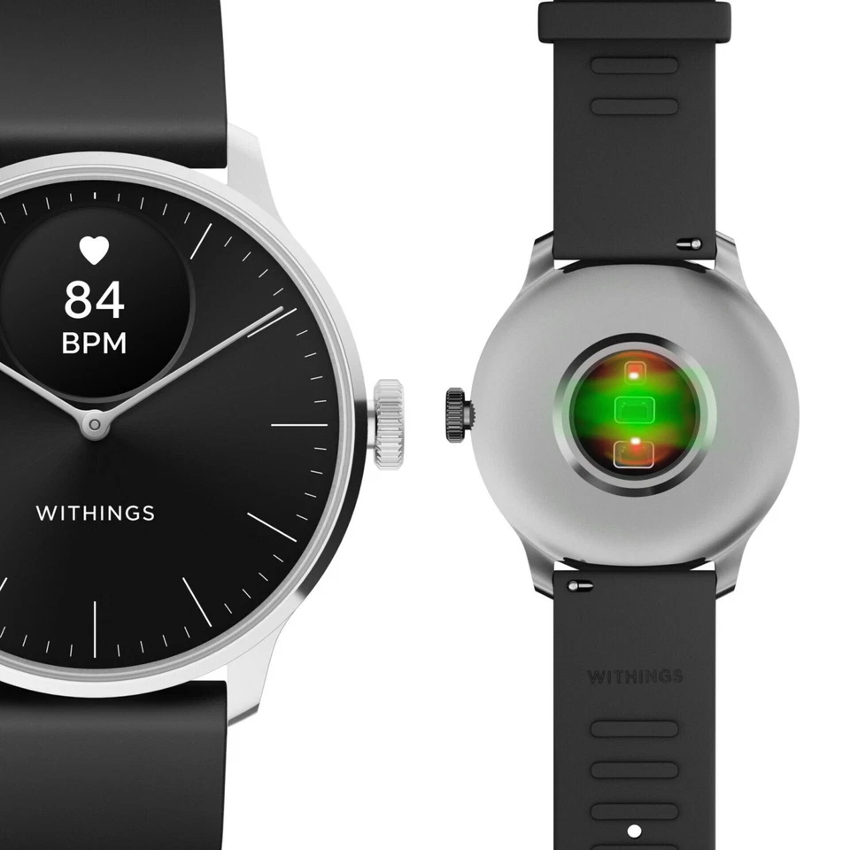 Withings ScanWatch Light Hybrid Smartwatch 37 mm Android iOS GPS schwarz - Bild 2 von 4