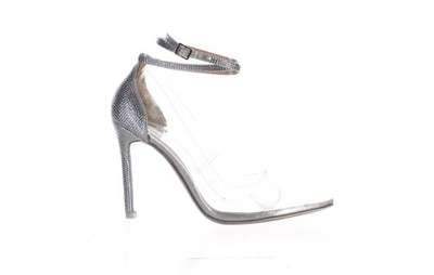 JLO by Jennifer Lopez Womens Morley2 Clear Ankle Strap Heels Size 9.5 (7754375)