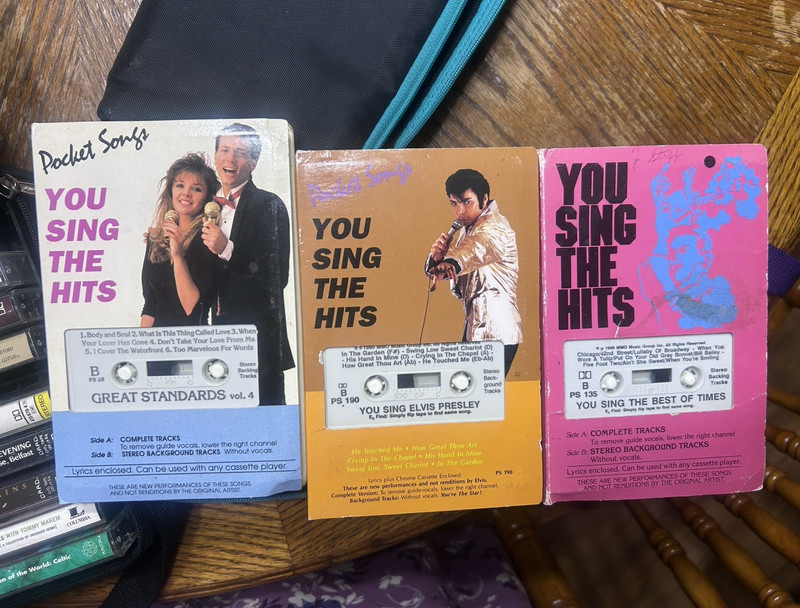 Pocket Songs You Sing The Hits Karaoke Cassette Lot of 3 Stereo Tracks