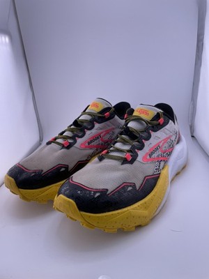 Brooks Caldera 7 Shoes Womens Size 11 Tan Yellow Black Trail Running 1204041B094