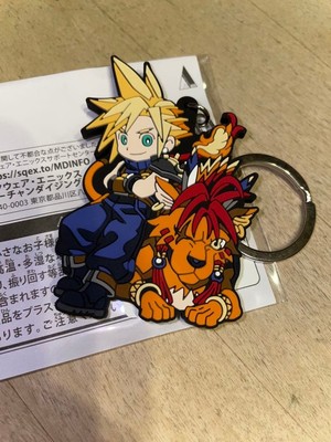 FF7R Cloud & Red XIII Rubber Charm  Epos Card Exclusive, Opened, Rare