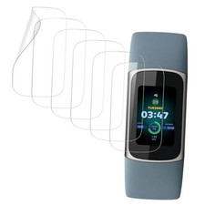 6 Pack Screen Protectors for Fitbit Charge 6 / Charge 5, Soft TPU Watch Screen