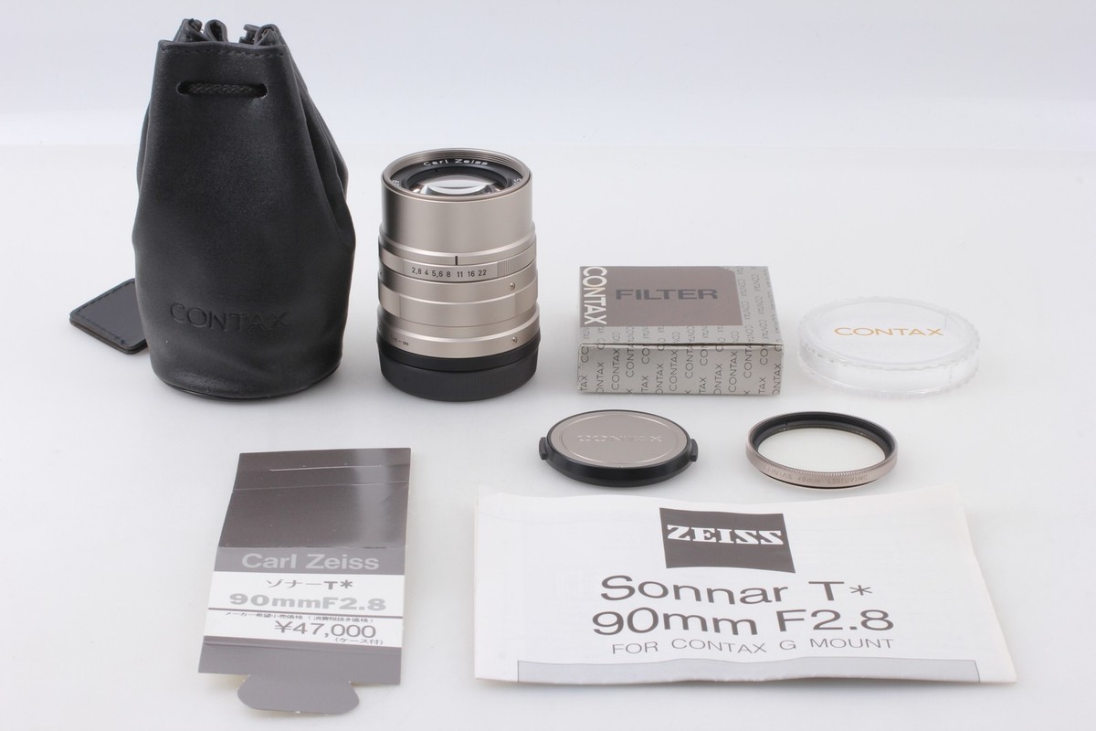 ケース付き美品 Contax Sonnar T* 90mm f/2.8 G MINT Case】Contax Carl Zeiss Sonnar 90mm f/2.8 T* Lens G1 G2