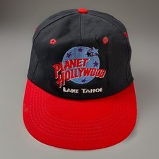 Vintage 90’s Planet Hollywood Lake Tahoe Snapback Hat Black Made In USA RARE