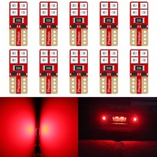 12V T10 168 194 Red LED Light Bulbs, Super Bright Miniature 8-SMD Wedge 3652 ...