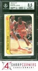1986 FLEER STICKER #8 MICHAEL JORDAN RC BULLS HOF BGS 8.5