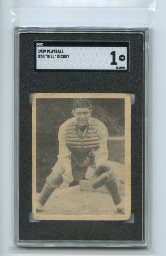 1939 Playball Bill Dickey New York Yankees #30 ⭐️💥🎯 SGC Graded 1