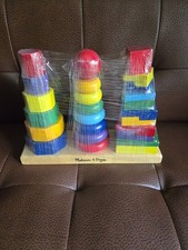Melissa  Doug Geometric Stacker Wooden Educational Classic Toy