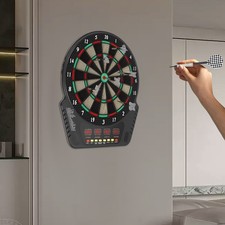 Electronic Dart Board with 27 Game Modes, 6 Darts, and LED Screens