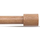 Wood Curtain Rods, 1'' Decorative Adjustable Rustic 【30-88"】1 pack Light Wood