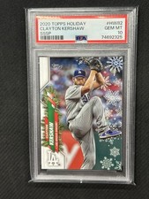 Clayton Kershaw 2020 Topps Holiday SSSP Variation PSA 10 Dodgers #HW82
