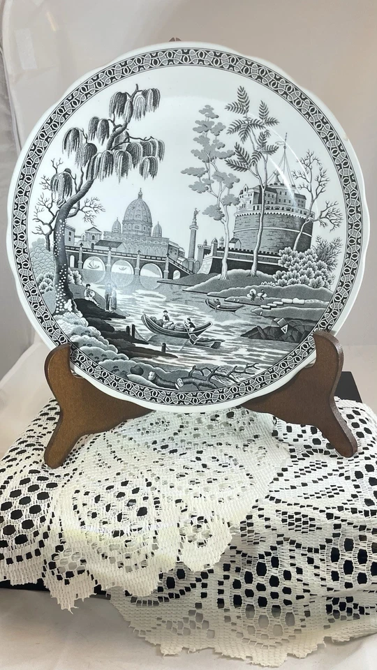 ROME Spode Archive Collection Georgian Series 10.5" Dinner Plate Black Only 1 - Image 2 of 4