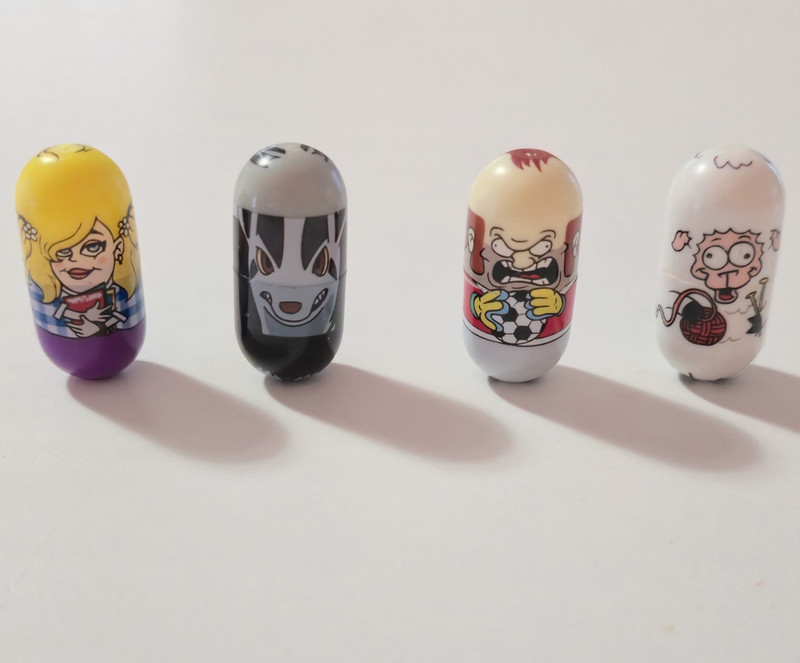 Mighty Beanz 2004 Lot of 4 Figures 61 Study, 31 Mightena, 114 Goalie, 80 sheep