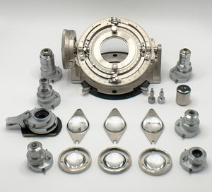 Vintage Leitz Microscope UT5 Stage with Complete set of Leitz Pol Objectives
