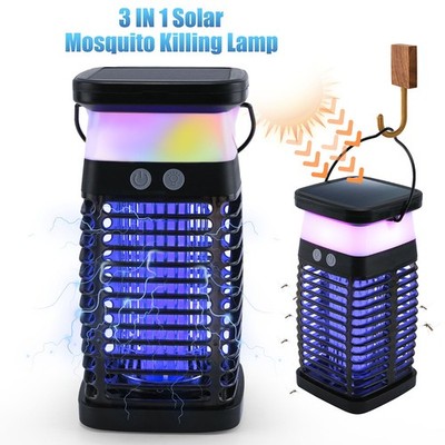 Solar Mosquito Killer Lamp USB Hanging Light Electronic Fly Bug Insect Zapper