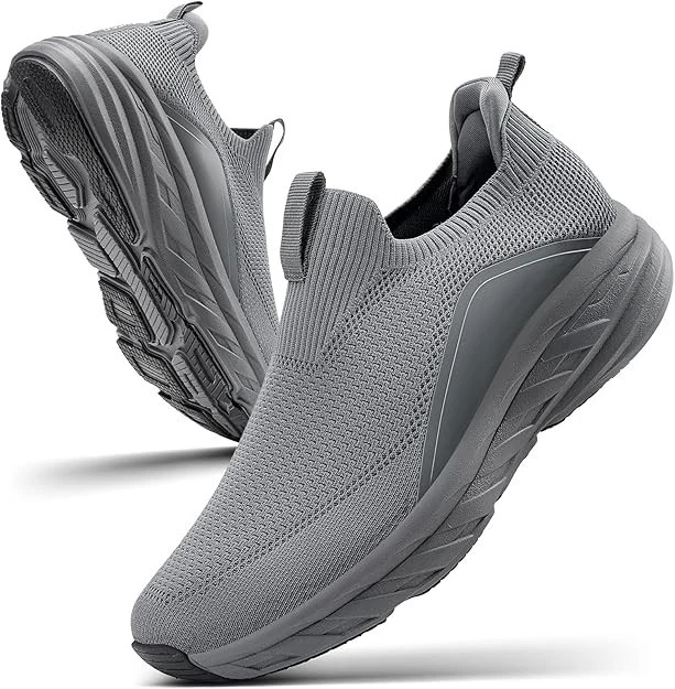 Sosenfer Men Slip On Trainers Mesh Lightweight Walking Shoes Casual Comfort 44