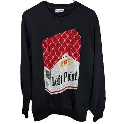 Left Point Men's Crew Neck Sweatshirt Rhinestone Size Medium NWT Sold Out Rare