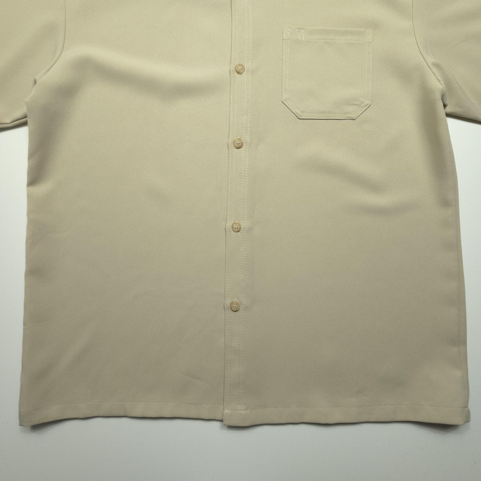 CalTop Men Shirt XL Beige Solid Basic Casual Homi… - image 10