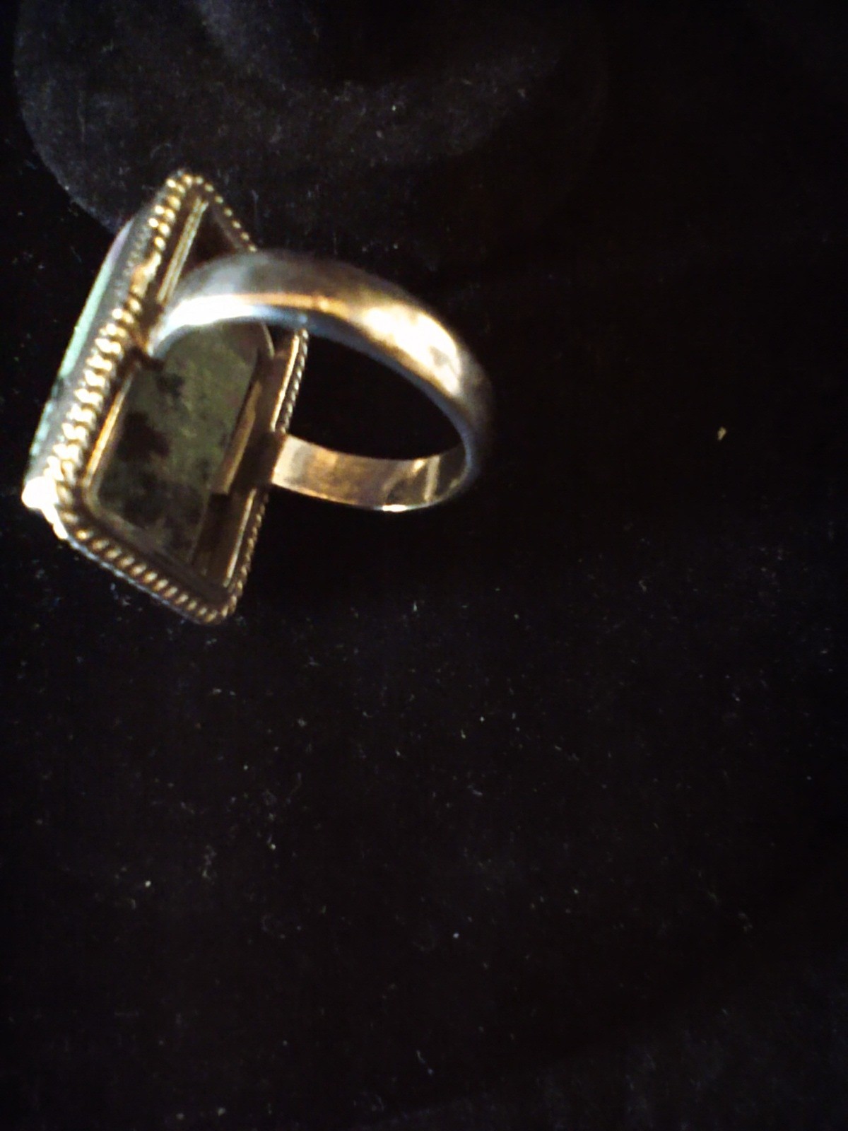 Sterling Silver Ruby Zoisite Ring Size 7.75 Large… - image 8