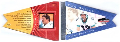 1998 Playoff Contenders DAN MARINO Pennant Blue Felt #51 Miami Dolphins HOF