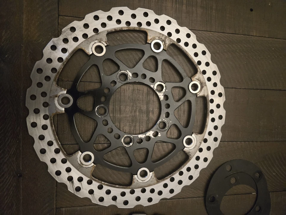 Rotores de freno delanteros izquierdo derecho Kawasaki Ninja 650r Ex650c 2009-11 discos OEM Foto 3 de 4