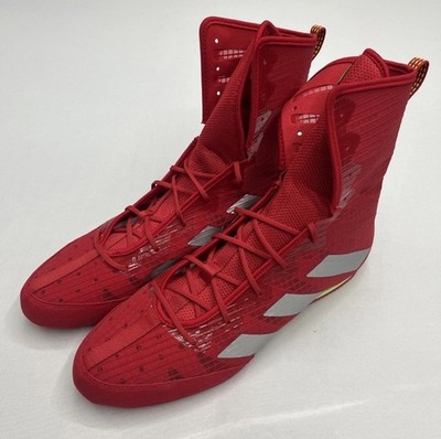 Adidas Box Hog 4 Boxing MMA Shoes Red Silver Yellow JP9846 Men's 10.5 NWT $130