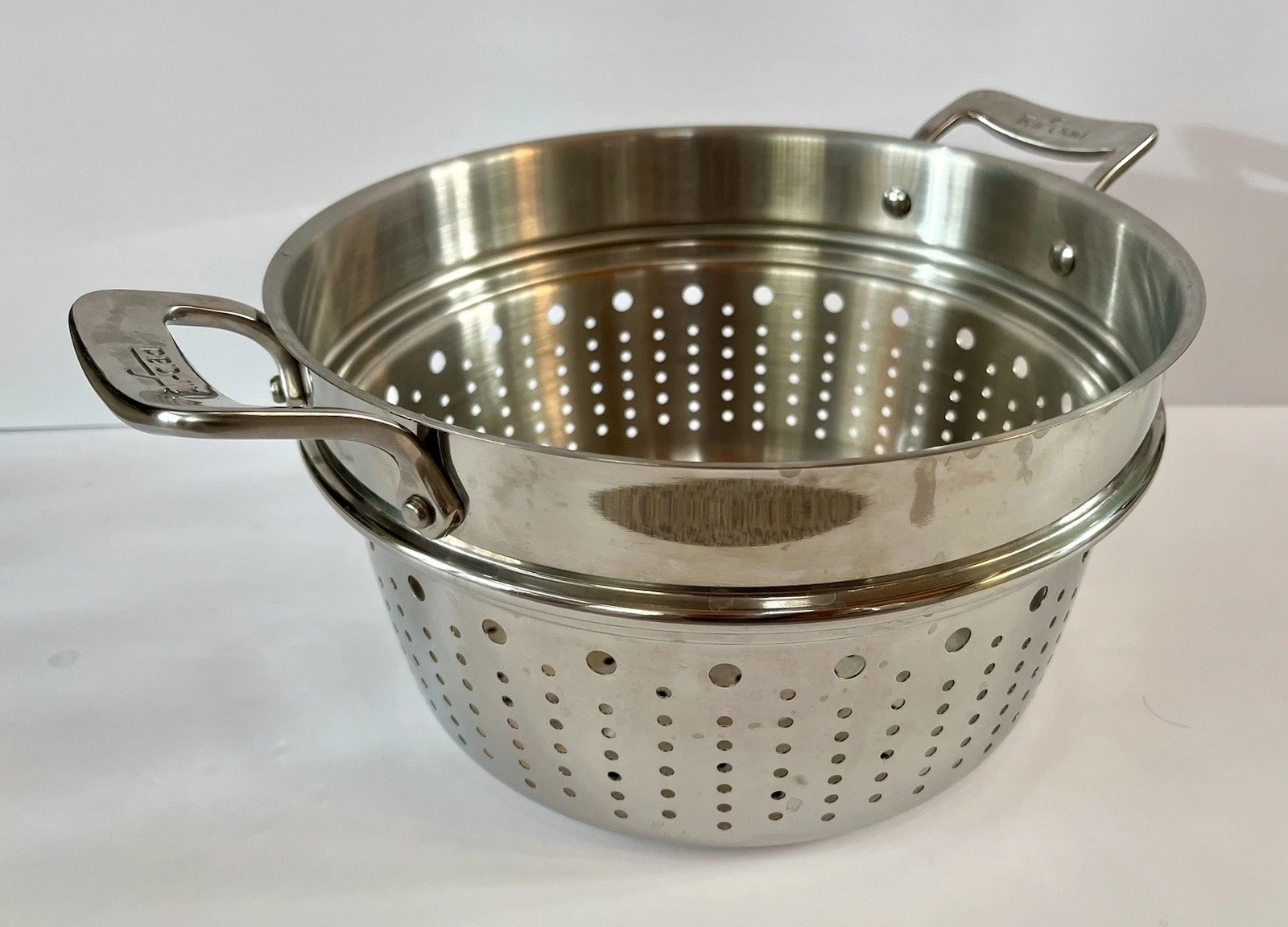 All Clad Stainless Steel Cookware Strainer Steamer Insert