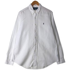 Used Ralph Lauren Custom Fit long-sleeved linen button-down shirt men's size L