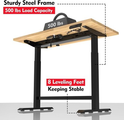 WORKPRO 48'' Electric Standing Desk 500 LBS Load Capacity Work Table Workbench US