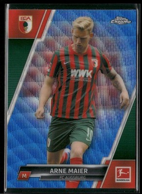 2021-22 Topps Chrome Bundesliga #1 Arne Maier Blue Wave Refractors #/150