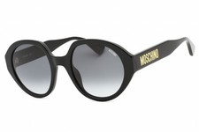 MOSCHINO MOS126/S 0807 9O Sunglasses Black Frame Gray Lenses 53mm