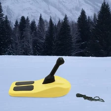 Sled Snow Board Tool Sledding Snowboard w/ Handle & Pull Rope for Kid Winter Fun