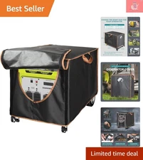 Heavy-Duty Generator Cover 27x25in Black - Portable Protection for 3000-5000W
