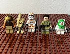 LEGO Star Wars Minifigure Lot of 5 Jar Jar Binks Leia Ewok Clone Trooper Droid